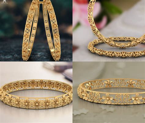 Gold Bangles designs by Papilior - Indian Jewellery Designs