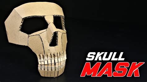 How To Make A Skull Face Mask From Cardboard - YouTube