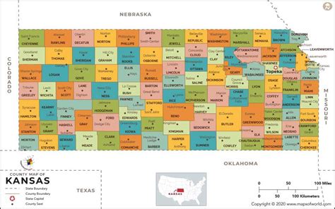 Kansas County Map, Kansas Counties List