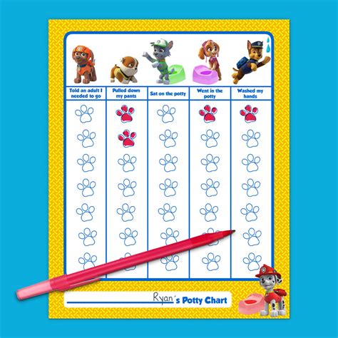 PAW Patrol Potty Training Chart | Nickelodeon Parents