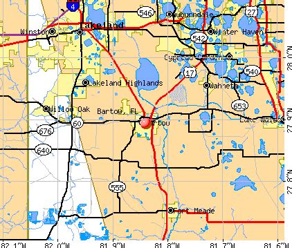 Florida Map 2018: Map Of Bartow Florida