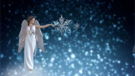 Download Snowflake Wings Fantasy Angel 4k Ultra HD Wallpaper