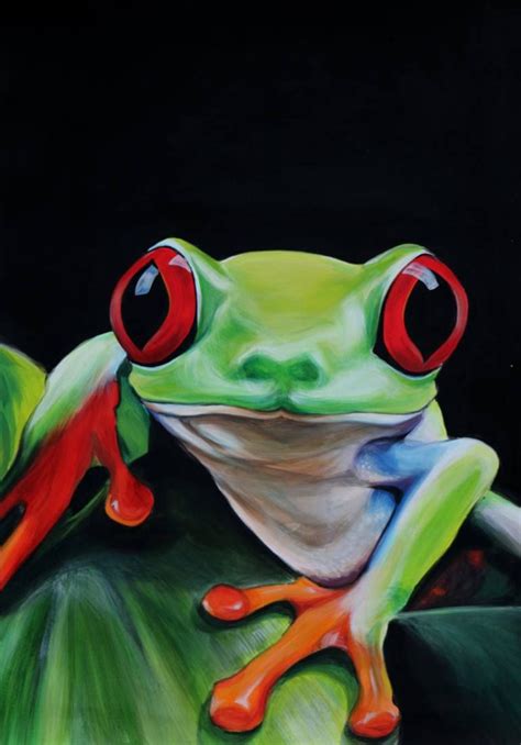 FROG Painting | Animal paintings acrylic, Original animal painting ...