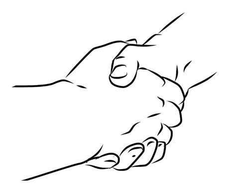 Drawing Of Two Hands Shaking at GetDrawings | Free download