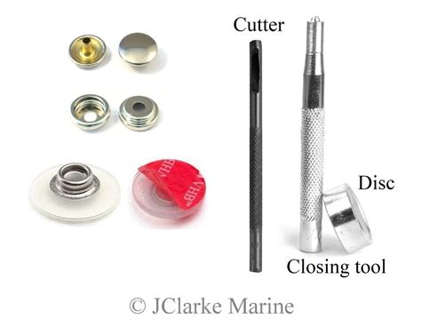 Snad YKK fasteners 25mm clear flexi stud kit