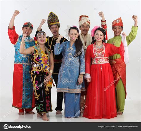 Malaysian People Traditional Clothes Posing Studio Stock Photo by ©eskaylim 177335842