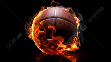 Basketball Ball Made Of Fire And Black Background, Cool Picture Of ...