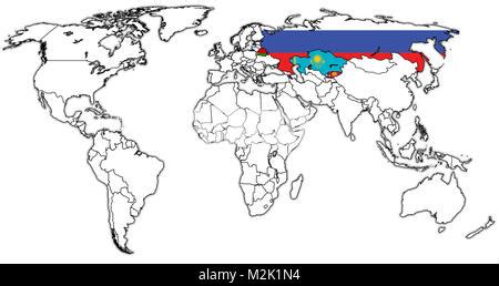 member states of eurasian economic union map Stock Vector Art ...