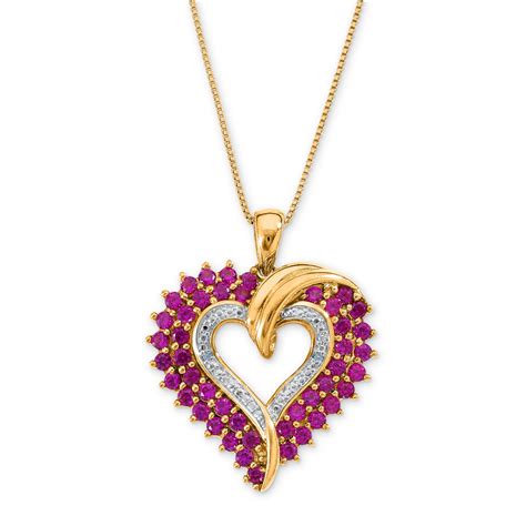 Heart-Shaped Lab-Created Ruby Diamond Pendant: Stay Classic at Sears