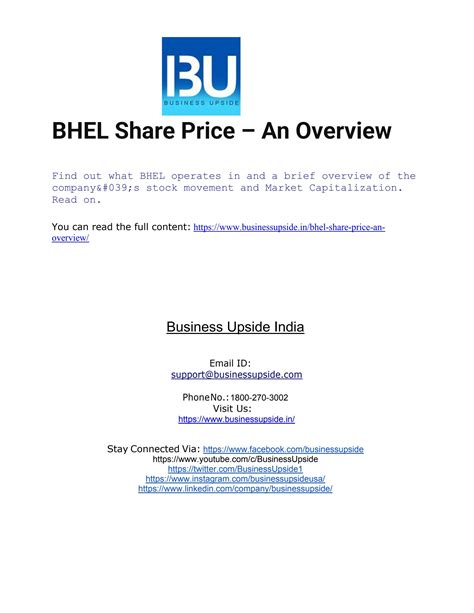 BHEL Share Price – An Overview by Business Upside India - Issuu