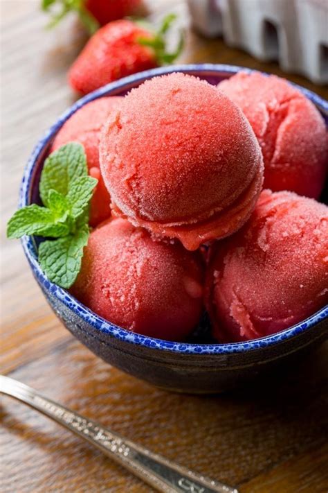 Easy Strawberry Sorbet - Recipe Girl