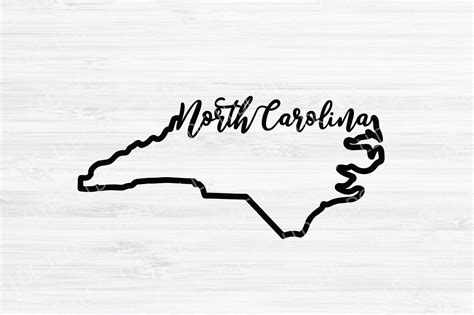 North Carolina Outline SVG. North Carolina Cursive Vector - Etsy Australia