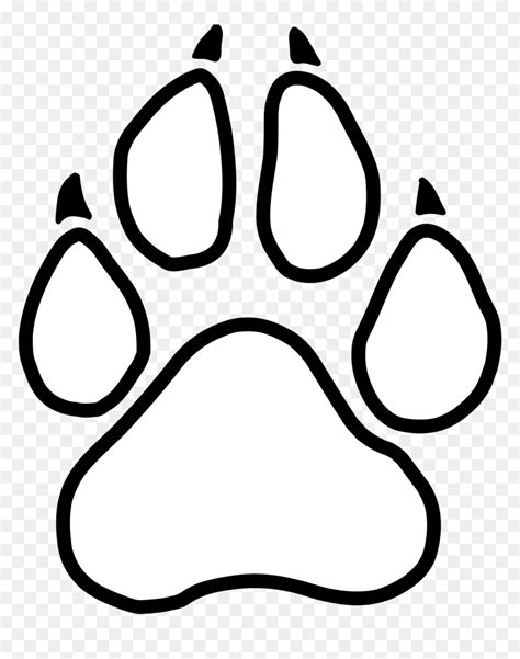 Graphic Of A Little Paw Print - White Paw Print Outline Transparent Background, HD Png Download ...