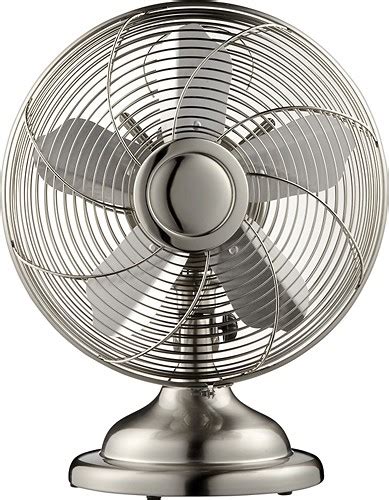 Best Buy: Init™ 12" Retro Table Fan Stainless-Steel NT-RETRO-S