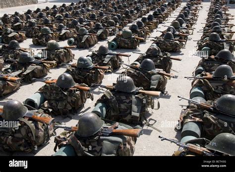 Afghan National Army recruits in training at the Kabul Military ...