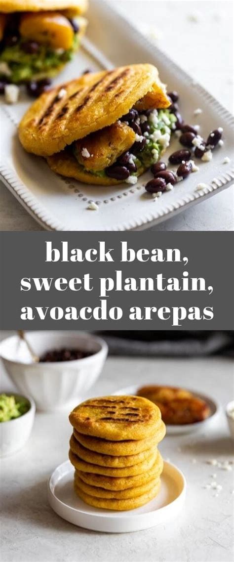 Black Bean, Sweet Plantains + Avocado Arepas - A Sassy Spoon