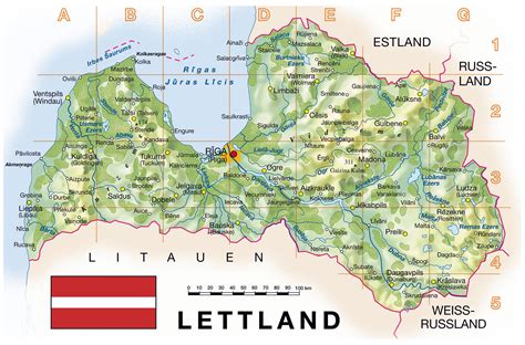 Detailed topographical map of Latvia. Latvia detailed topographical map | Vidiani.com | Maps of ...