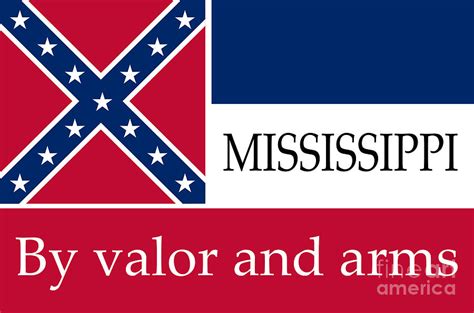 Mississippi State Flag With Motto Digital Art by Bigalbaloo Stock ...