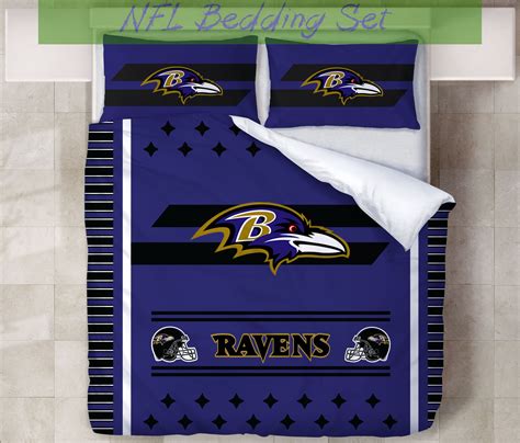 Baltimore Ravens NFL Bedding Set 3D Print Gift For Lover | Etsy