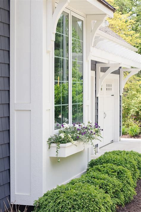 White and Purple Flower Window Box Flowers - The Lilypad Cottage