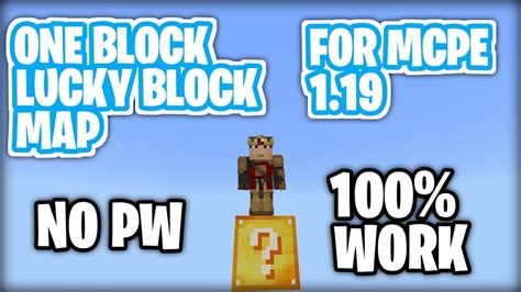 Download Map One Block Lucky Block For MCPE 1.19+ - YouTube