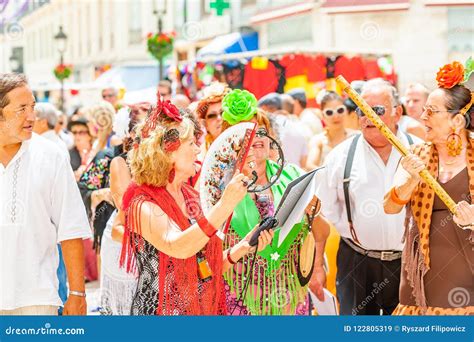 Feria De Malaga. Tourist on the Malaga`s Street. Editorial Stock Image - Image of horses ...