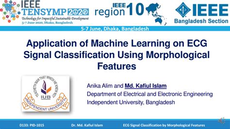 (PDF) Application of Machine Learning on ECG Signal Classification ...