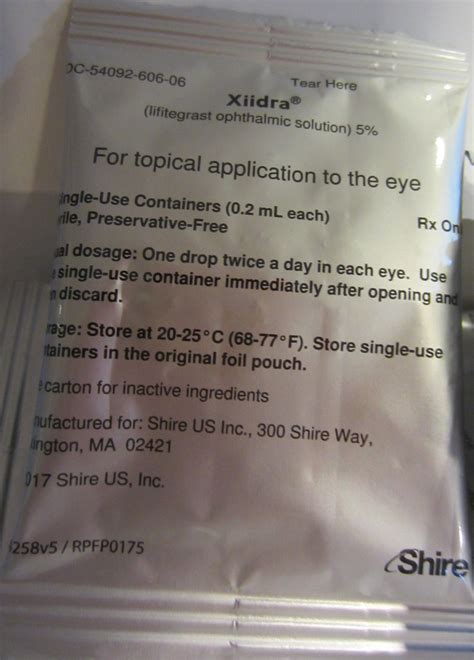 Xiidra eye drops - Eye Drops & Wash