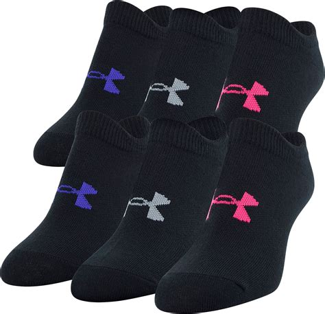 Under Armour - Under Armour Girl's Essential Socks 6-Pack - Walmart.com ...