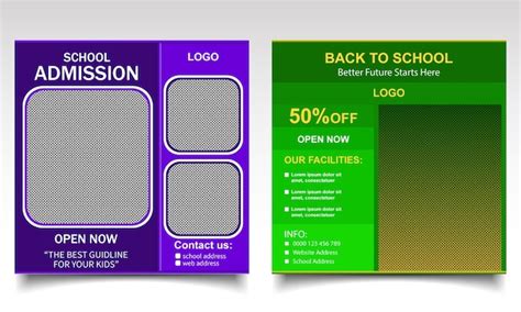 Premium Vector | Back to school banner design school or college admission online post or leaflet ...