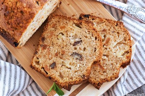 Apple Nut Bread: A Tasty Quick Bread With Brown Sugar On Top