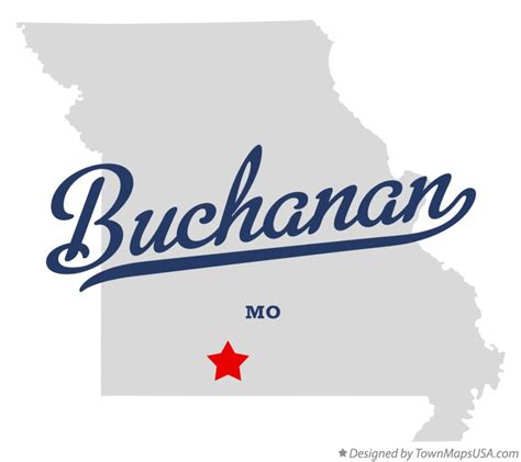 Map of Buchanan, Douglas County, MO, Missouri