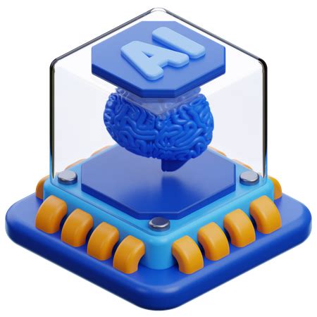01 ai brain chip 3D Icon download in PNG, OBJ or Blend format