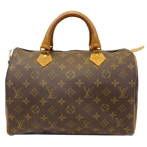 Louis Vuitton Speedy 30 Vintage French Company Satchel Handbag-US