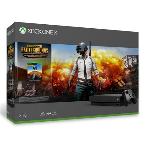 Microsoft Xbox One X 2TB SSD PUBG Bundle with Wireless Controller and Xbox Game Pass Live Gold ...