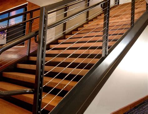 Black Cable Railing Hardware (With images) | Metal stairs, Cable stair ...