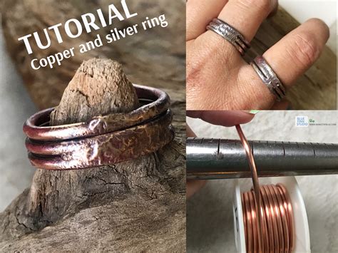 Copper and Fused Silver Wire Ring Tutorial - Basket of Blue