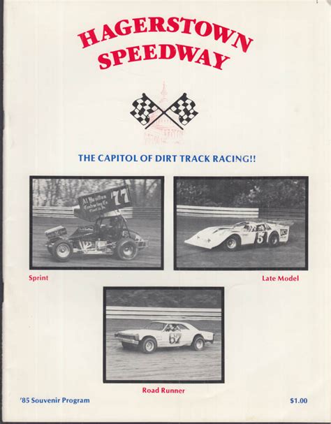 Hagerstown Speedway PA Dirt Track Program 6/1 1985