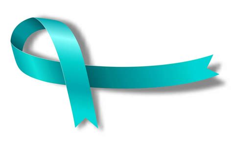 Teal Awareness ribbon. Awareness for cervical cancer, Ovarian Cancer, Polycystic Ovary Syndrome ...