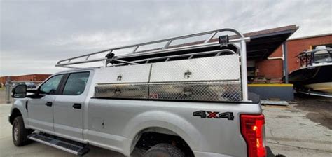 Heavy-Duty Truck Rack for Ford F350 Pickup - Aluminum Ladder Rack