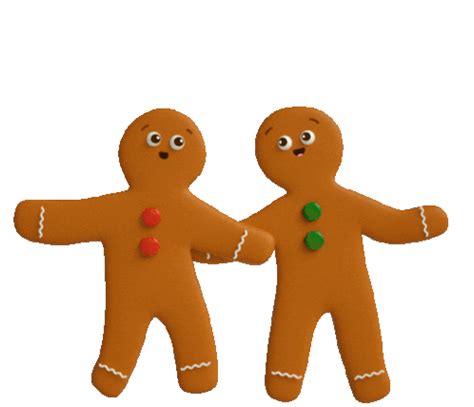 Gingerbread Cookies Dance Sticker - Christmas Cheer Gingerbread Cookies Dancing - Discover ...