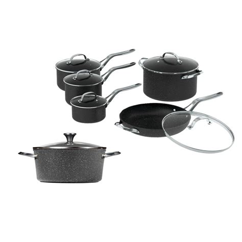 THE ROCK by Starfrit 10 Piece Cookware Set Bonus 7.2 Quart Stock Pot ...