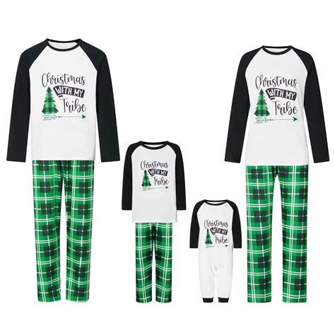 Fiomva Christmas Family Pajamas Matching Holiday Pajama Xmas Sleepwear ...