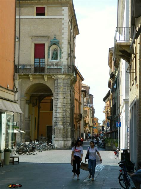 Narrow streets in old town Rimini, Emilia- Romagna region, Italy, Nikon Coolpix L310, 15.1mm, 1 ...