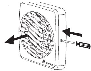 How do I remove the cover of my Xpelair fan? : Help Centre