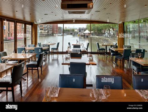 The Glass Boat restaurant, Bristol docks, Bristol, UK Stock Photo - Alamy