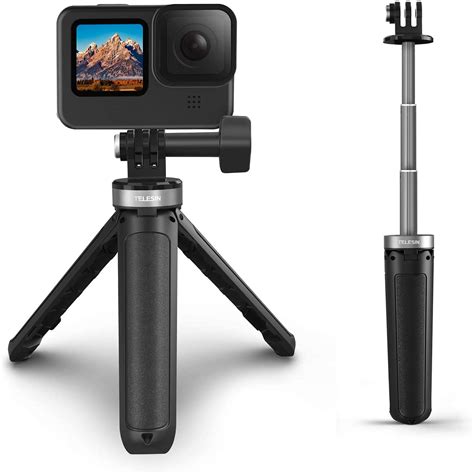 Buy TELESIN Mini Desktop Selfie Stick Tripod for Action Camera, Compact Size Extendable Portable ...