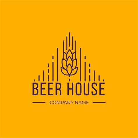 Free Linear Minimalist Beer House Brewery Logo template