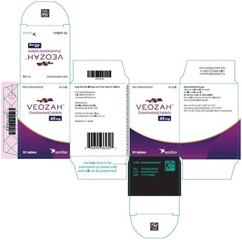 Veozah: Package Insert / Prescribing Information