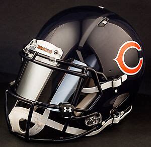 ***CUSTOM*** CHICAGO BEARS Full Size NFL Riddell SPEED Football Helmet ...